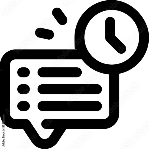 time line icon. Clean and minimalist vector icon for websites, mobile apps, presentations, and logos. Fully scalable and customizable for any project.