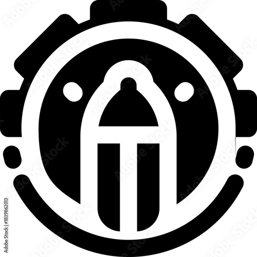 design process glyph icon. Strong and solid vector icon for websites, mobile interfaces, presentations, and visual branding. High quality and easy to edit.