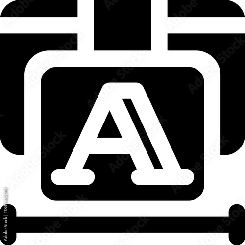 typography glyph icon. Strong and solid vector icon for websites, mobile interfaces, presentations, and visual branding. High quality and easy to edit.