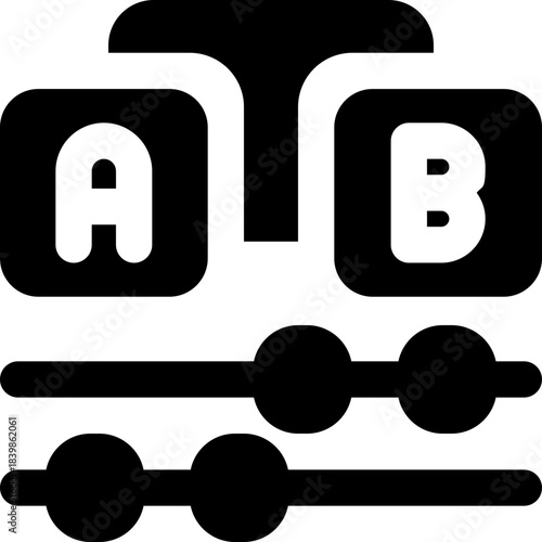 font adjustment glyph icon. Strong and solid vector icon for websites, mobile interfaces, presentations, and visual branding. High quality and easy to edit.