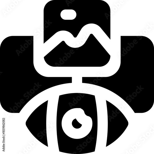 preview glyph icon. Strong and solid vector icon for websites, mobile interfaces, presentations, and visual branding. High quality and easy to edit.