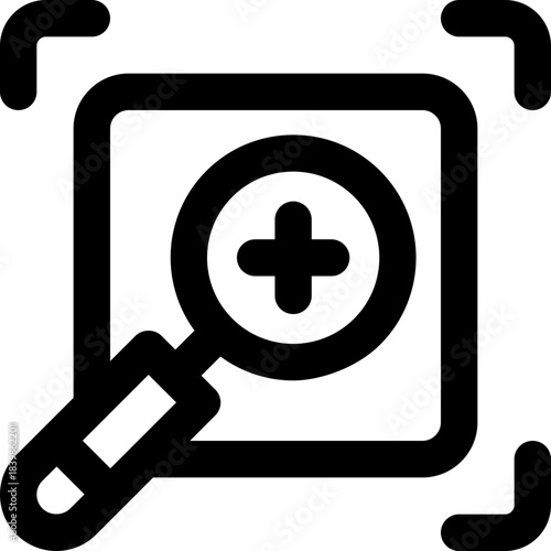 zoom line icon. Clean and minimalist vector icon for websites, mobile apps, presentations, and logos. Fully scalable and customizable for any project.