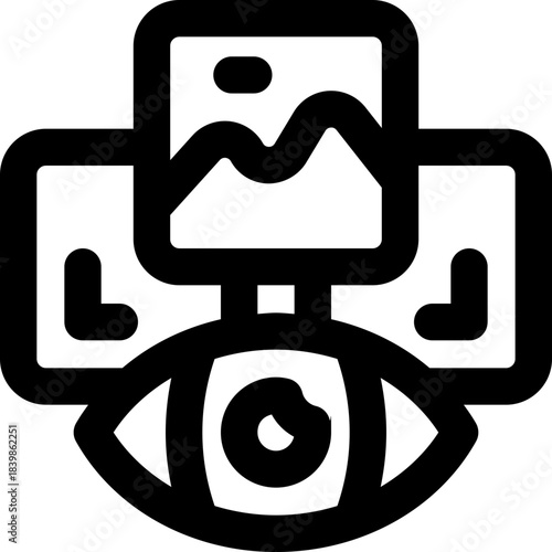 preview line icon. Clean and minimalist vector icon for websites, mobile apps, presentations, and logos. Fully scalable and customizable for any project.