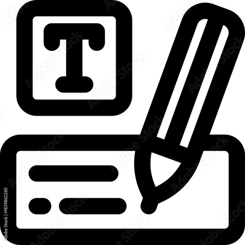 text editor line icon. Clean and minimalist vector icon for websites, mobile apps, presentations, and logos. Fully scalable and customizable for any project.