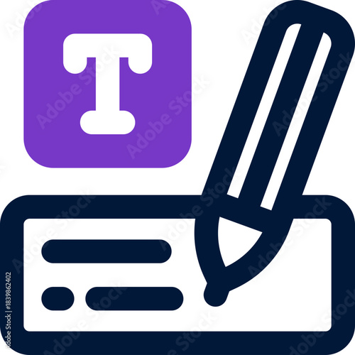 text editor duotone icon. Sleek and modern vector icon for websites, mobile apps, marketing materials, and corporate design. Fully scalable and ready to use.