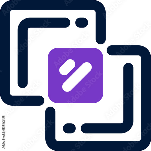 intersection duotone icon. Sleek and modern vector icon for websites, mobile apps, marketing materials, and corporate design. Fully scalable and ready to use.