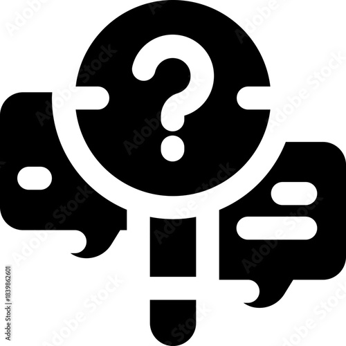 examine glyph icon. Strong and solid vector icon for websites, mobile interfaces, presentations, and visual branding. High quality and easy to edit.