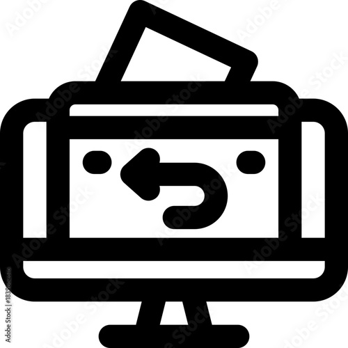 feedback line icon. Clean and minimalist vector icon for websites, mobile apps, presentations, and logos. Fully scalable and customizable for any project.