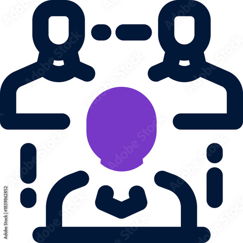 sharing duotone icon. Sleek and modern vector icon for websites, mobile apps, marketing materials, and corporate design. Fully scalable and ready to use.