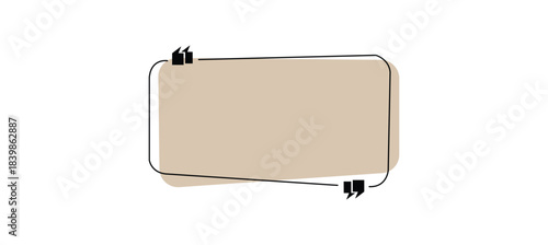 Quote box frame big set for the great design of speech quotation marks. Templates of texting black line quote frames for definition, remark, and citation design.