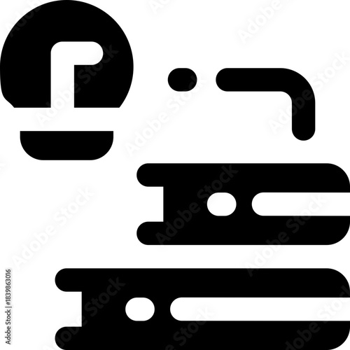 book glyph icon. Strong and solid vector icon for websites, mobile interfaces, presentations, and visual branding. High quality and easy to edit.