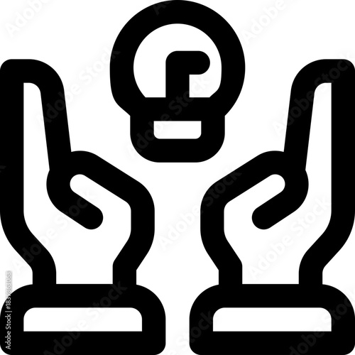 solution line icon. Clean and minimalist vector icon for websites, mobile apps, presentations, and logos. Fully scalable and customizable for any project.
