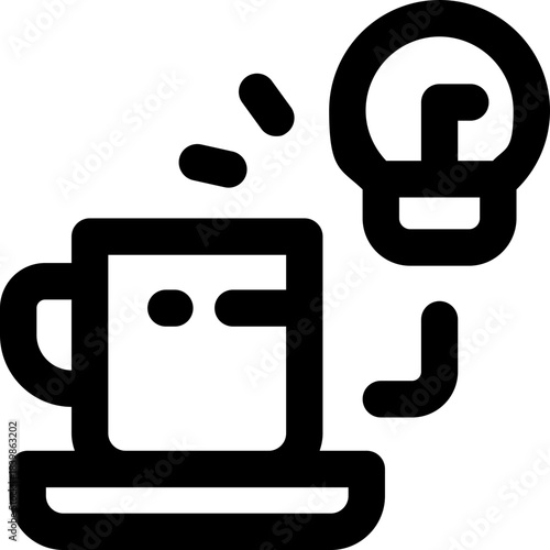 coffee break line icon. Clean and minimalist vector icon for websites, mobile apps, presentations, and logos. Fully scalable and customizable for any project.