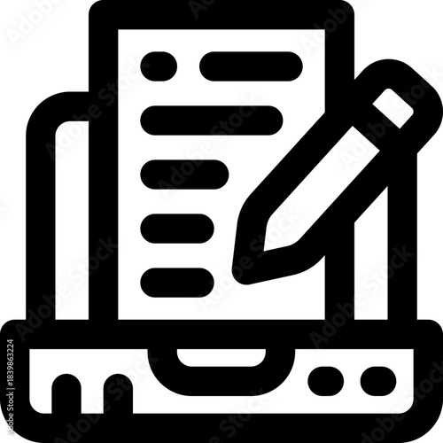 copywriting line icon. Clean and minimalist vector icon for websites, mobile apps, presentations, and logos. Fully scalable and customizable for any project.