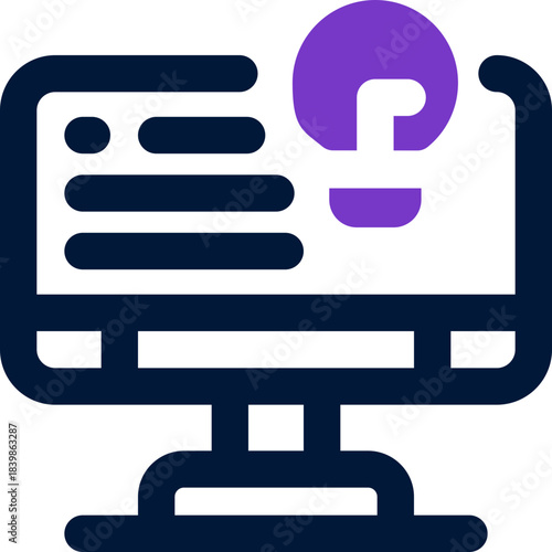 computer duotone icon. Sleek and modern vector icon for websites, mobile apps, marketing materials, and corporate design. Fully scalable and ready to use.