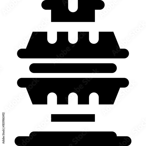 press machine glyph icon. Strong and solid vector icon for websites, mobile interfaces, presentations, and visual branding. High quality and easy to edit.