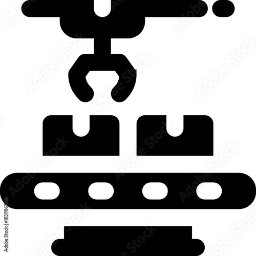 assembly glyph icon. Strong and solid vector icon for websites, mobile interfaces, presentations, and visual branding. High quality and easy to edit.