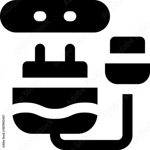 charger glyph icon. Strong and solid vector icon for websites, mobile interfaces, presentations, and visual branding. High quality and easy to edit.