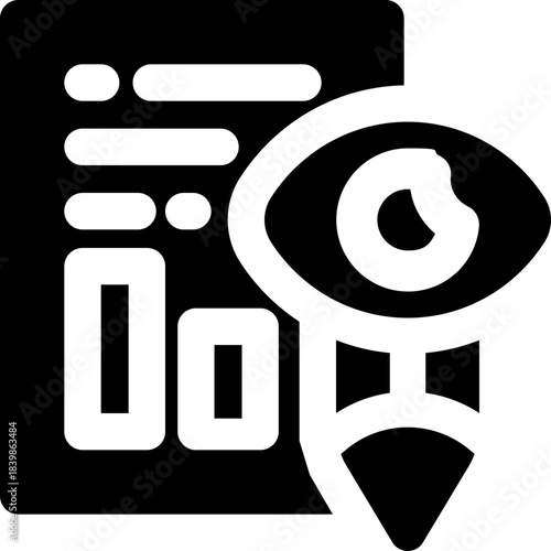 insight glyph icon. Strong and solid vector icon for websites, mobile interfaces, presentations, and visual branding. High quality and easy to edit.