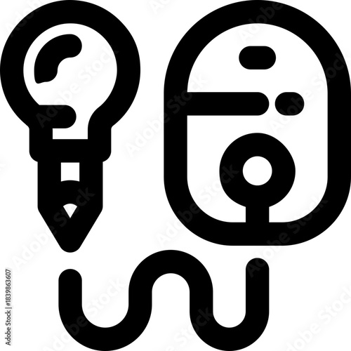 mouse line icon. Clean and minimalist vector icon for websites, mobile apps, presentations, and logos. Fully scalable and customizable for any project.