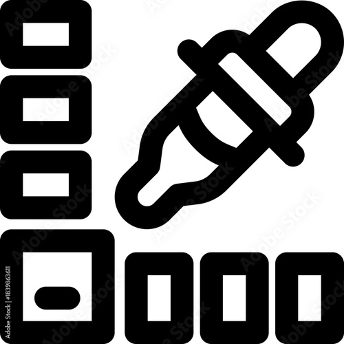 coloe picker line icon. Clean and minimalist vector icon for websites, mobile apps, presentations, and logos. Fully scalable and customizable for any project.