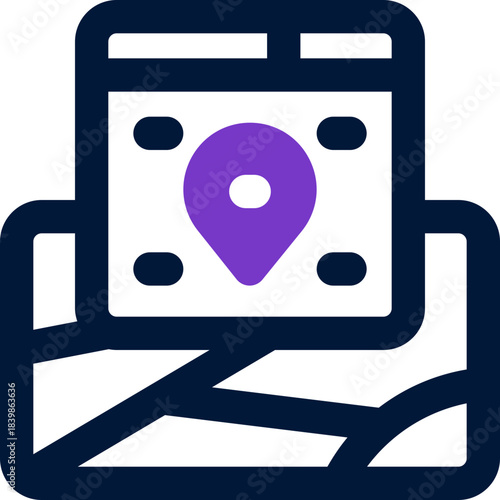 tracking app duotone icon. Sleek and modern vector icon for websites, mobile apps, marketing materials, and corporate design. Fully scalable and ready to use.