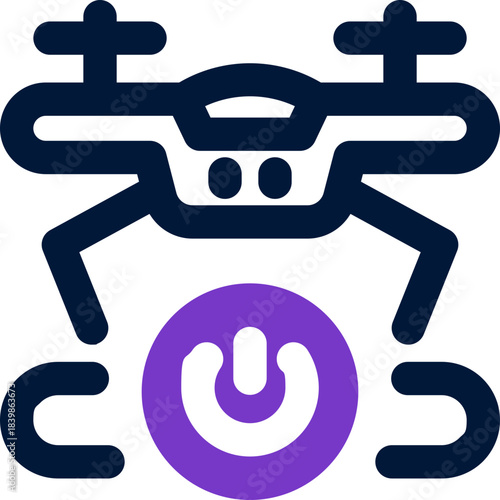 smart drone duotone icon. Sleek and modern vector icon for websites, mobile apps, marketing materials, and corporate design. Fully scalable and ready to use.