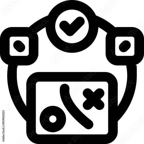 scenario line icon. Clean and minimalist vector icon for websites, mobile apps, presentations, and logos. Fully scalable and customizable for any project.