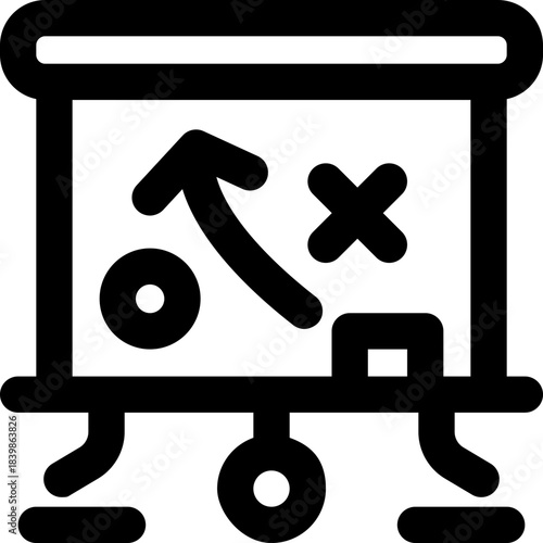 strategy line icon. Clean and minimalist vector icon for websites, mobile apps, presentations, and logos. Fully scalable and customizable for any project.