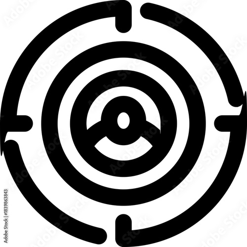 centric line icon. Clean and minimalist vector icon for websites, mobile apps, presentations, and logos. Fully scalable and customizable for any project.