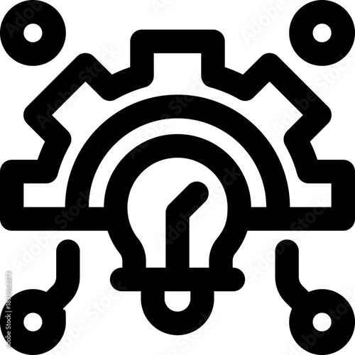 disruptive innovation line icon. Clean and minimalist vector icon for websites, mobile apps, presentations, and logos. Fully scalable and customizable for any project.