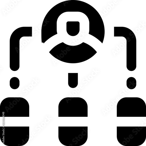 segmentation glyph icon. Strong and solid vector icon for websites, mobile interfaces, presentations, and visual branding. High quality and easy to edit.