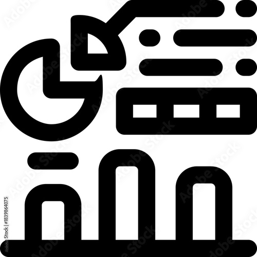 analysis line icon. Clean and minimalist vector icon for websites, mobile apps, presentations, and logos. Fully scalable and customizable for any project.