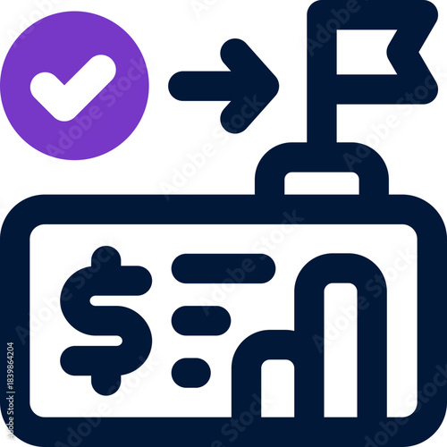 goal duotone icon. Sleek and modern vector icon for websites, mobile apps, marketing materials, and corporate design. Fully scalable and ready to use.