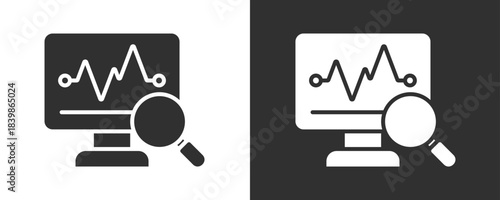 Statistics Icon Set Vector Collection Isolated In Black And White