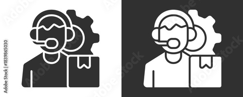 Service Icon Set Vector Collection Isolated In Black And White