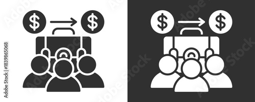Business Icon Set Vector Collection Isolated In Black And White