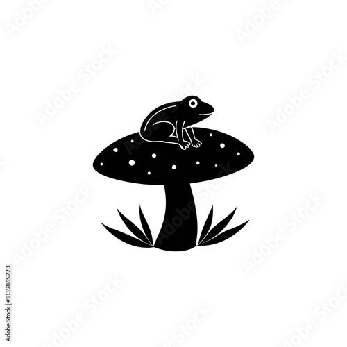 mushrooms on a green grass