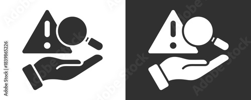 Risk Study Icon Set Vector Collection Isolated In Black And White