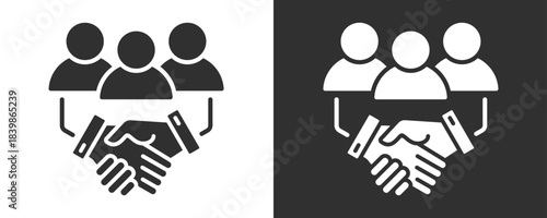 Relationship Icon Set Vector Collection Isolated In Black And White
