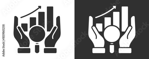 Market Research Icon Set Vector Collection Isolated In Black And White