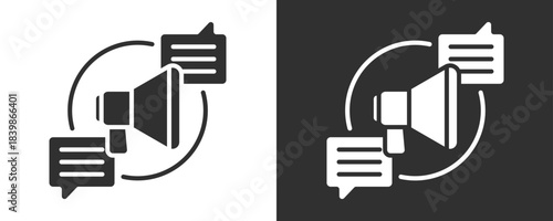 Promotion Icon Set Vector Collection Isolated In Black And White