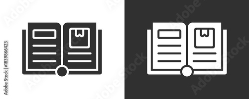 Catalog Icon Set Vector Collection Isolated In Black And White