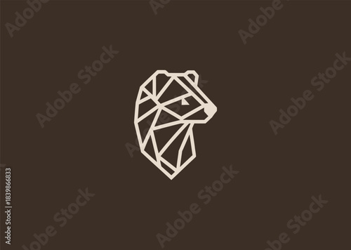 A geometric simple lineart ferret logo using clean elongated shapes to highlight its curious face and slender body, representing agility, playfulness, and alert movement