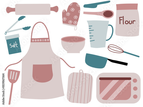 set of kitchen accessories