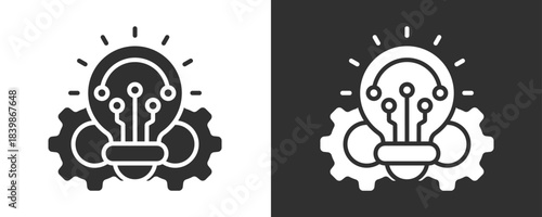Innovation Icon Set Vector Collection Isolated In Black And White
