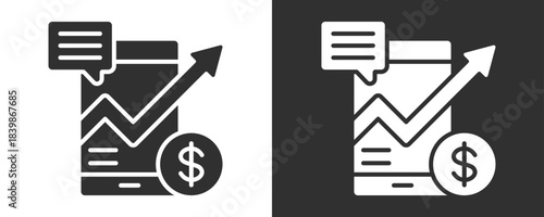 Trend Icon Set Vector Collection Isolated In Black And White