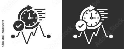 Efficiency Icon Set Vector Collection Isolated In Black And White