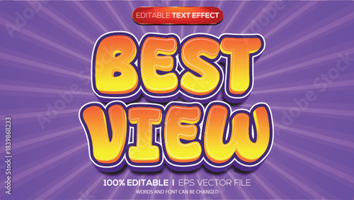 3D text effect best view theme