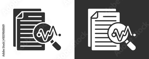 Data Analysis Icon Set Vector Collection Isolated In Black And White